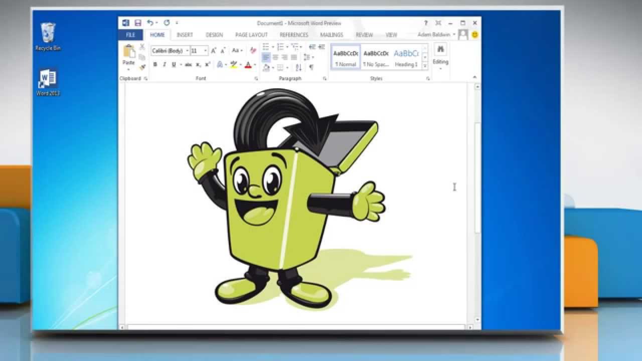 How to Insert a Clip Art in Microsoft® Word 2013.