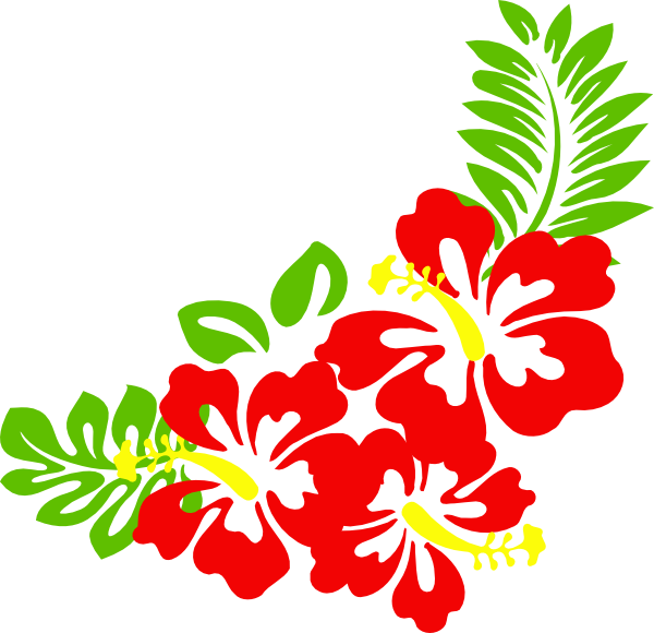 Hawaiian Flower Clip Art Borders.
