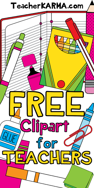 FREE: School Supplies Clipart.