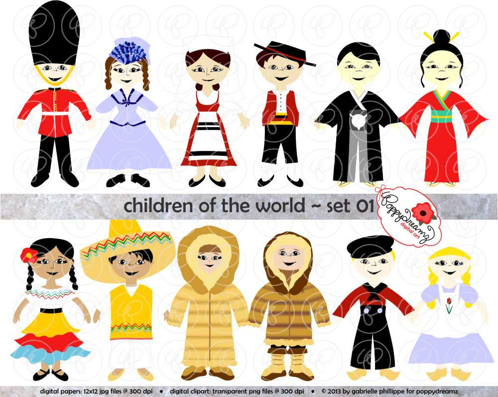 Children Of The World Clipart.