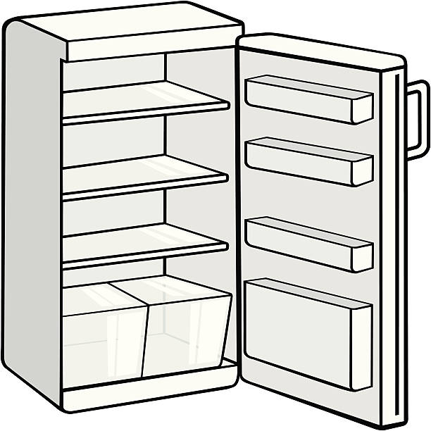 fridge Refrigerator clipart black and white collection jpg.