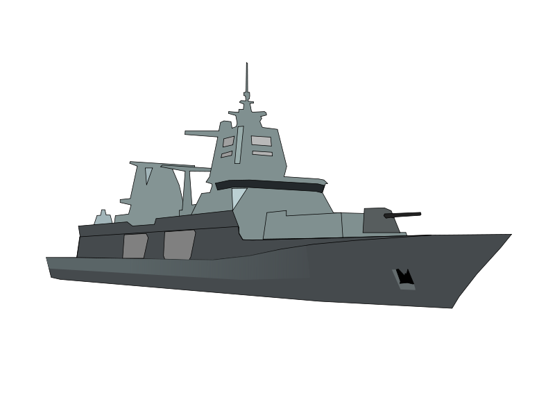 Free Clipart: German Bundeswehr frigate.