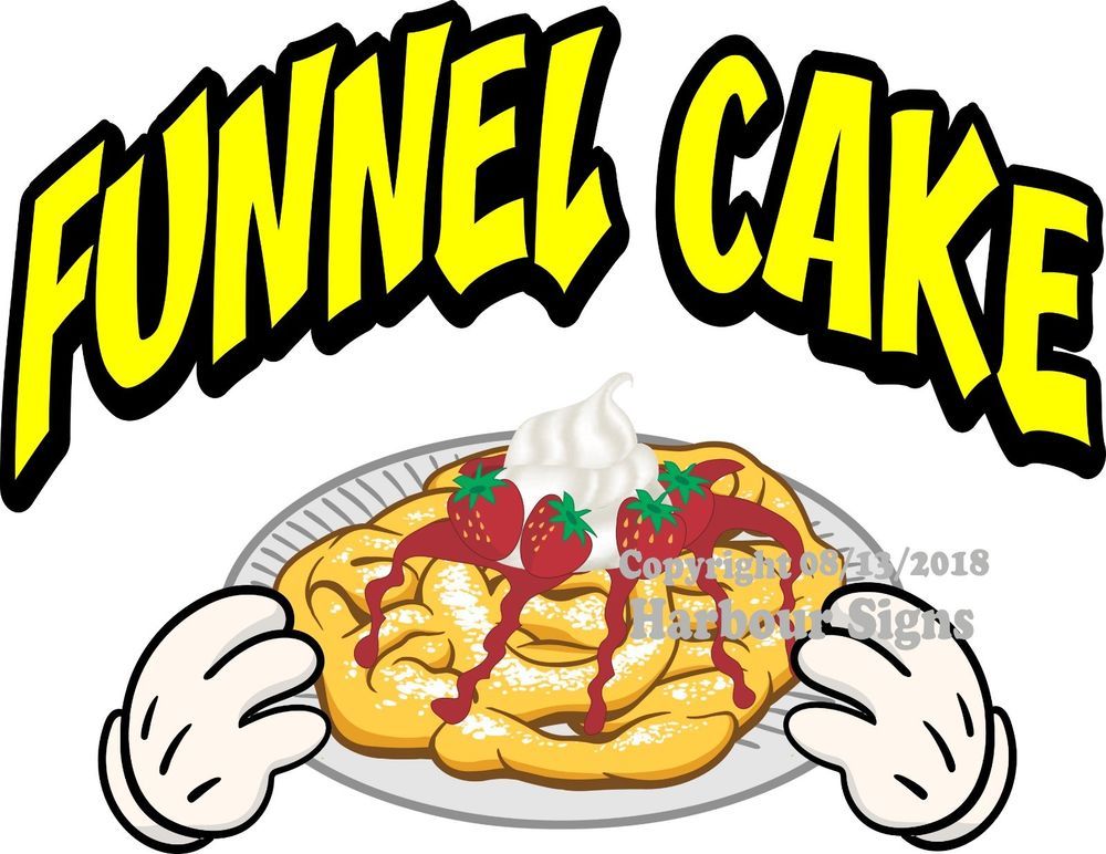 Funnel Cake DECAL (Choose Your Size and Color) Concession.