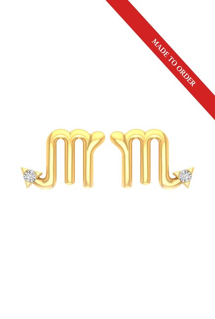 Buy P.N.Gadgil Jewellers Scorpio 22 kt Gold Earrings Online.