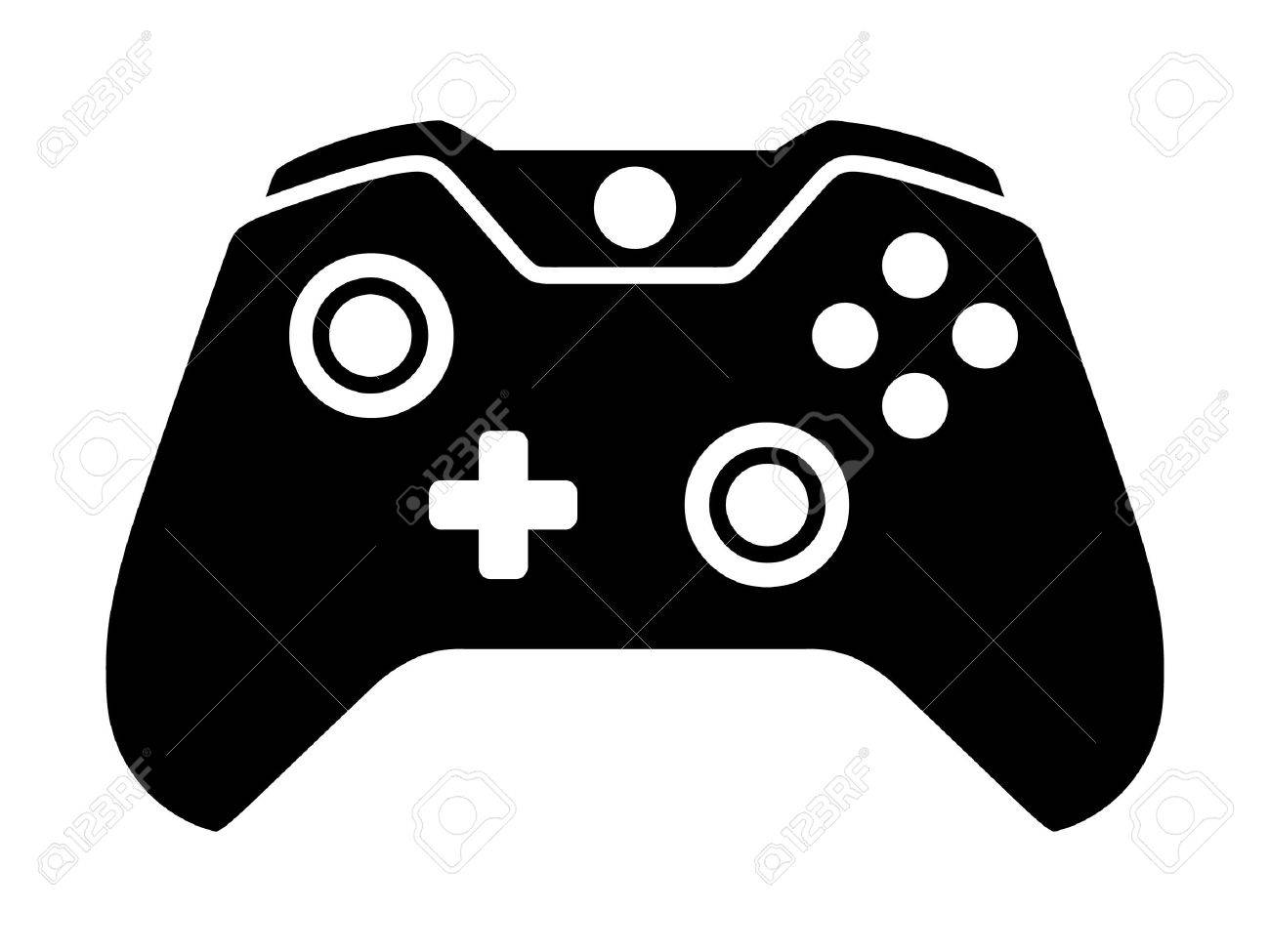 Video game controller or gamepad flat icon for apps and websites.