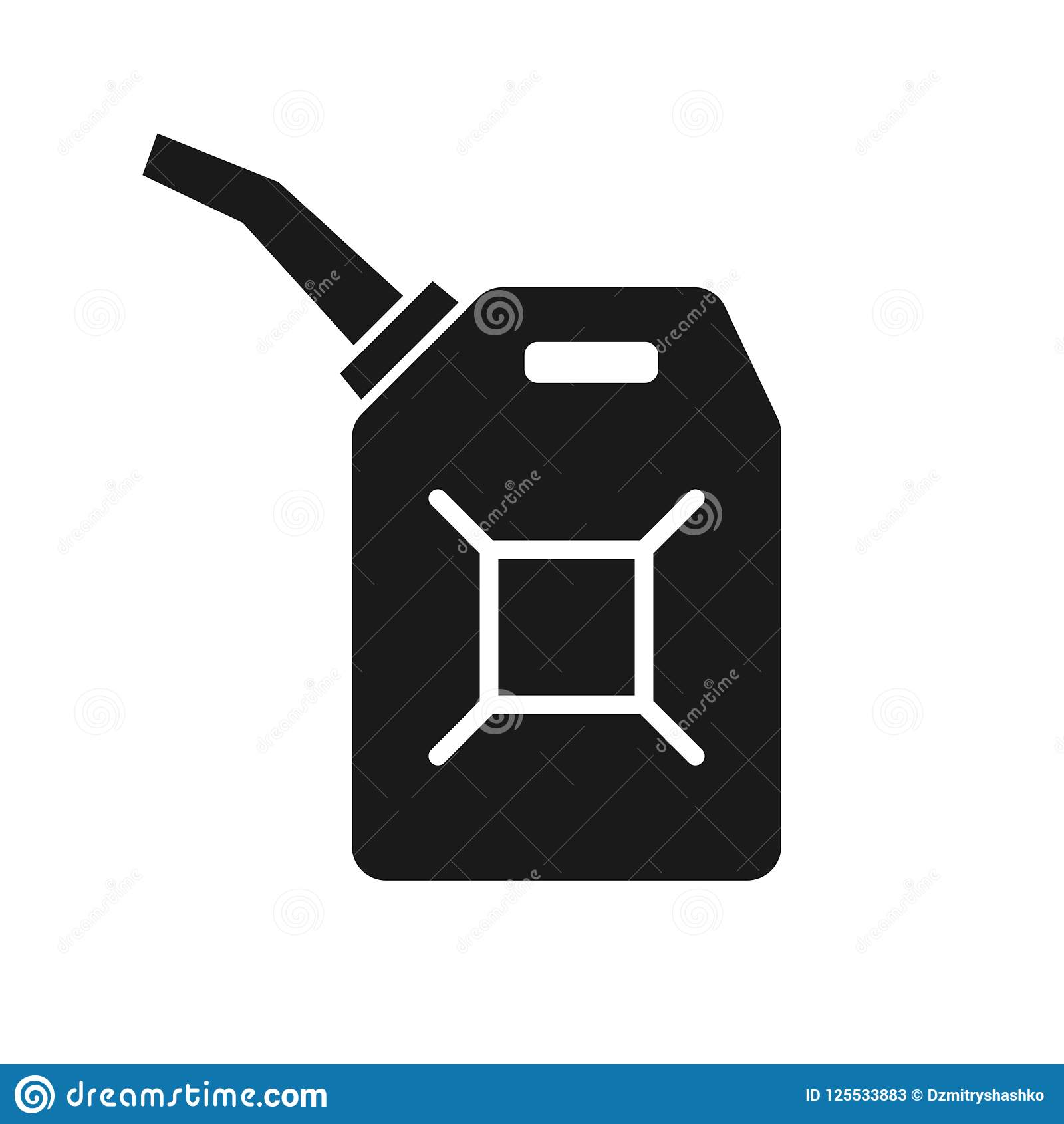 Canister of gasoline icon stock vector. Illustration of energy.