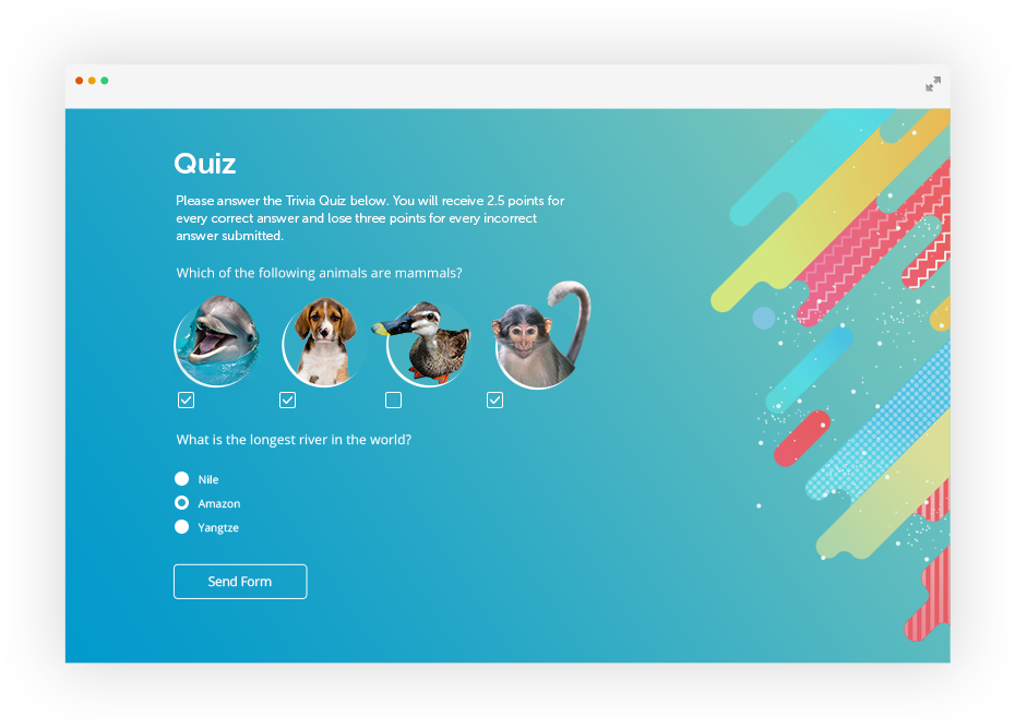 Free Online Multiple Choice Quiz Maker by 123FormBuilder.