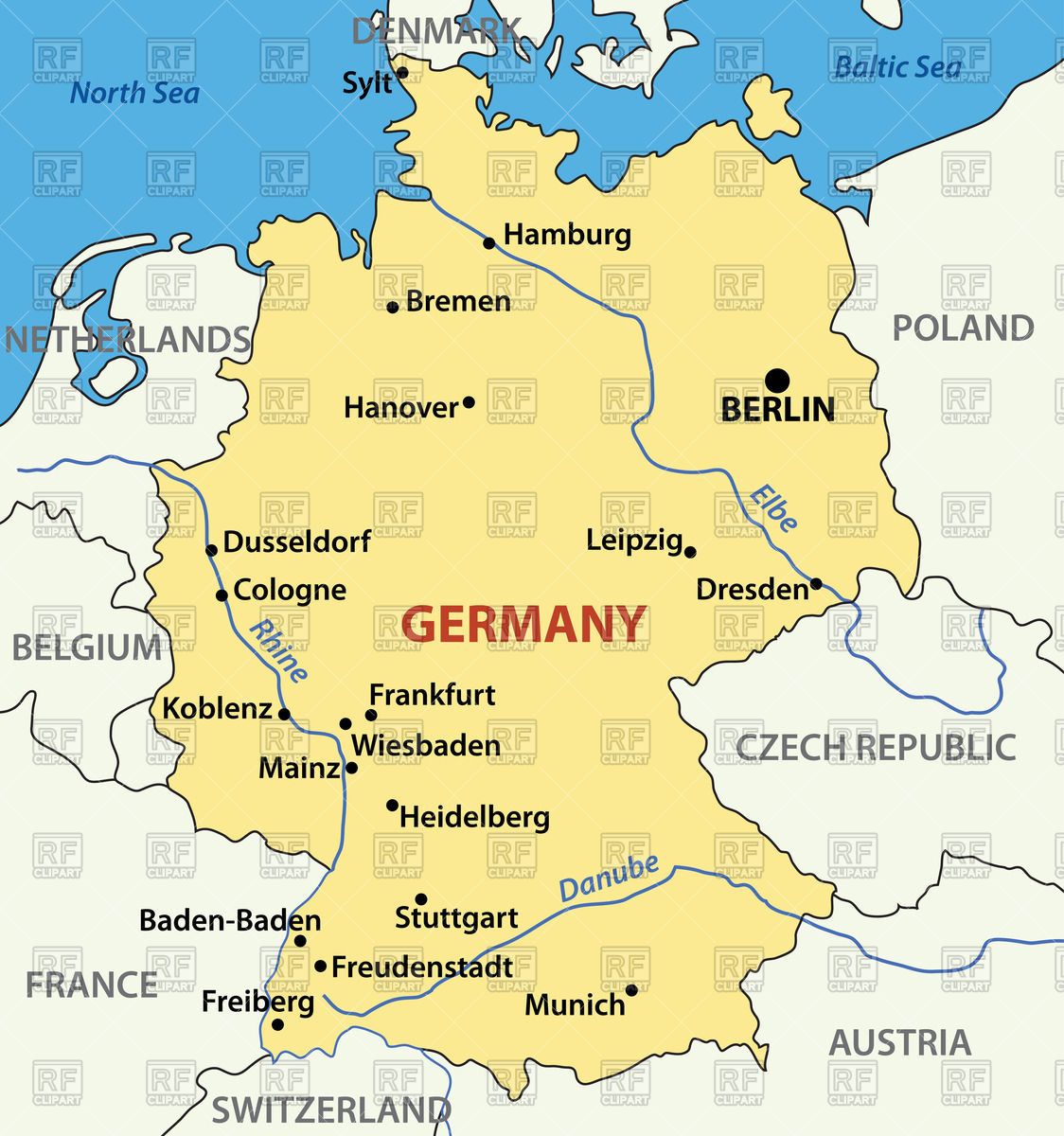 Clipart Germany Map 2 