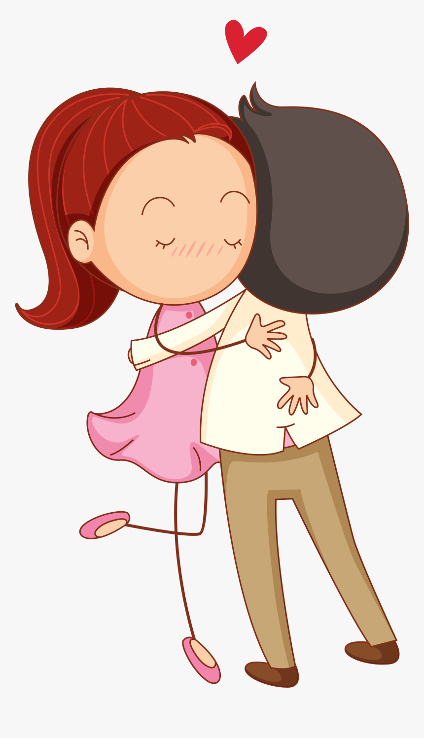 Romance Couple Hug Love Cartoon Png Image High Quality.