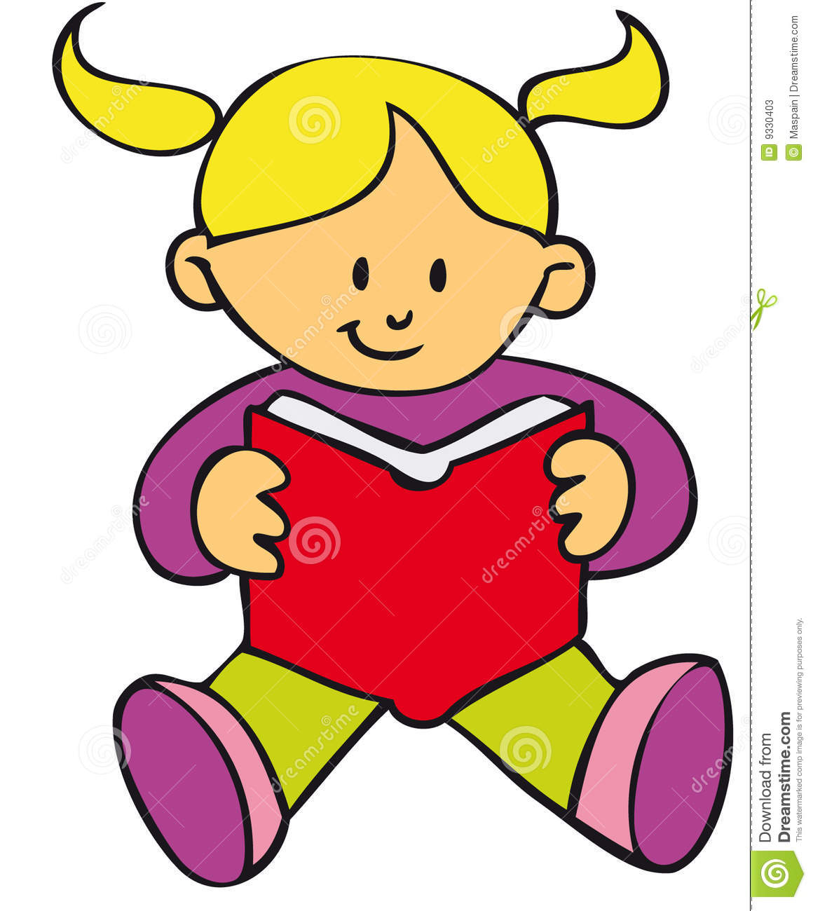 Girl reading a book clipart 7 禄 Clipart Station.