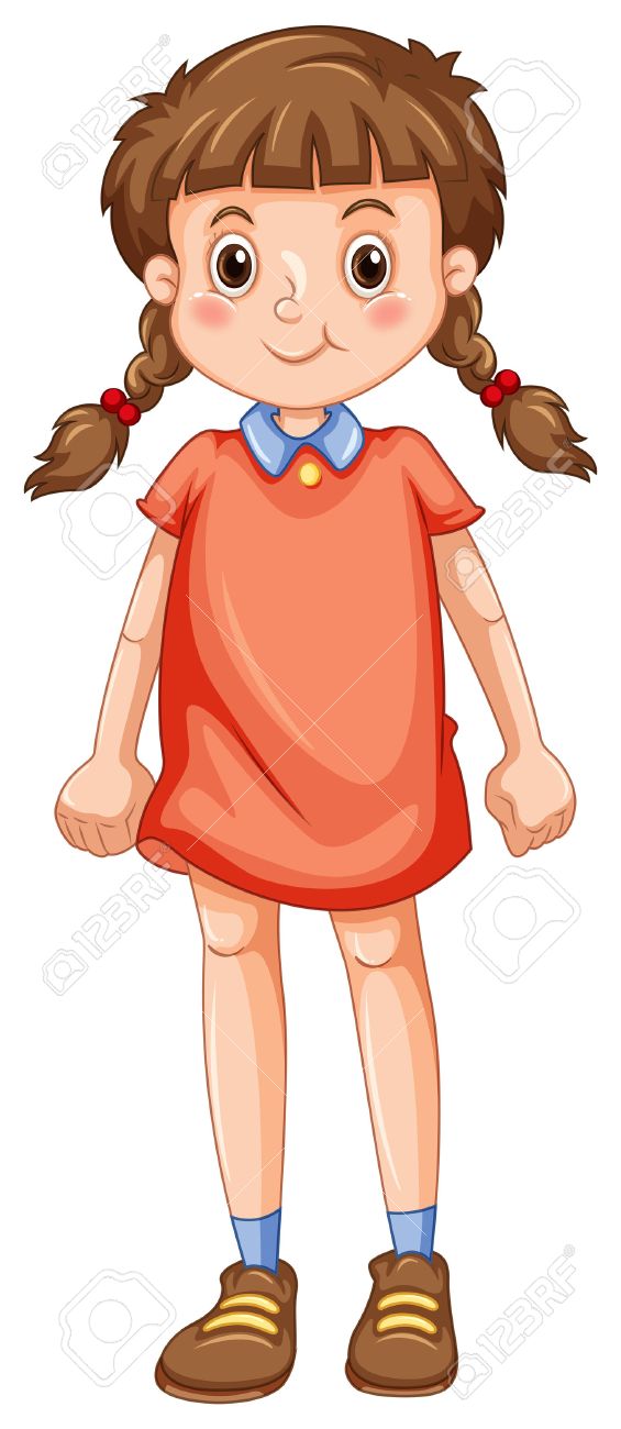 Girl standing clipart 2 » Clipart Station.