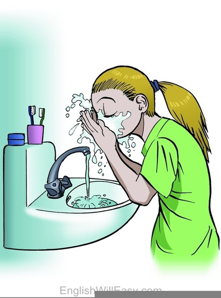 Clipart Face Wash.