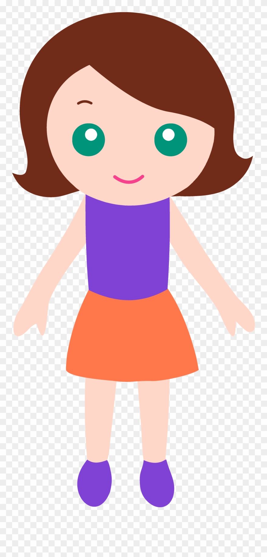 Clipart Of Twins With Brown Hair And Blue Eyes.