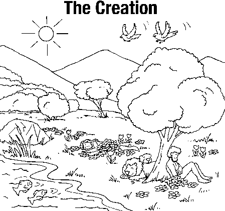 Clipart God\'s Creation Black And White.