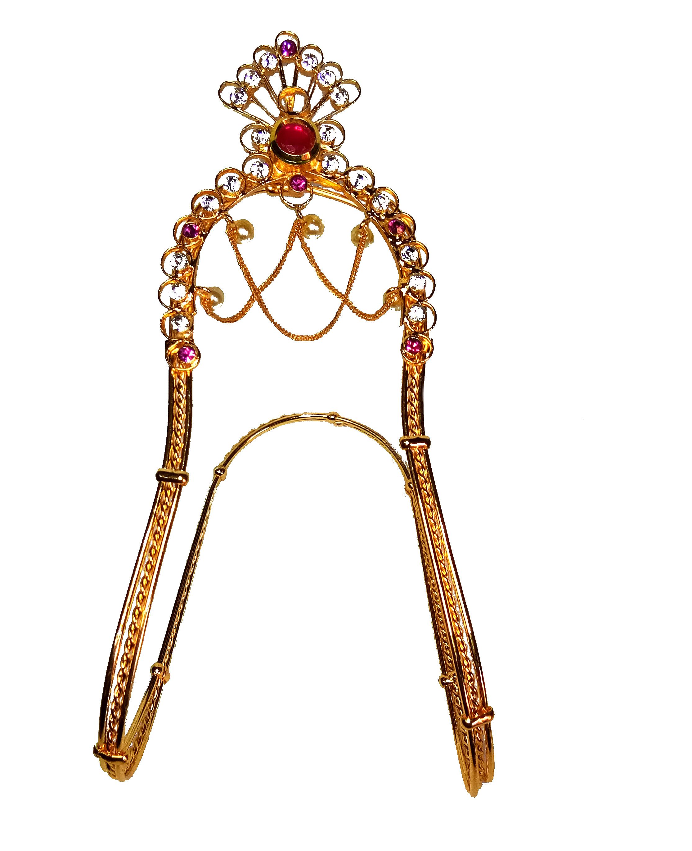 Traditional Gold Plated Maharashtrian Bajubands Waki Armlet.