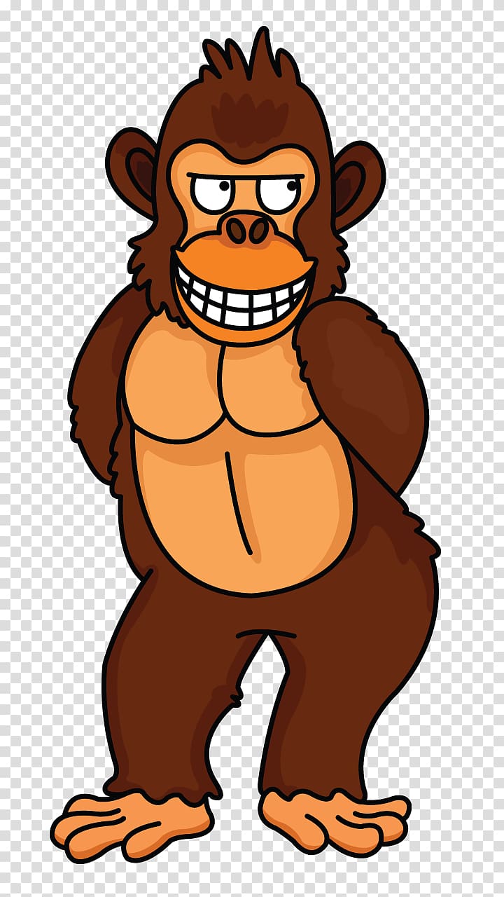 happy cartoon gorilla face