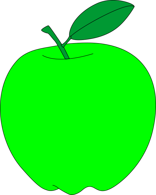 Green apple free vector clipart.