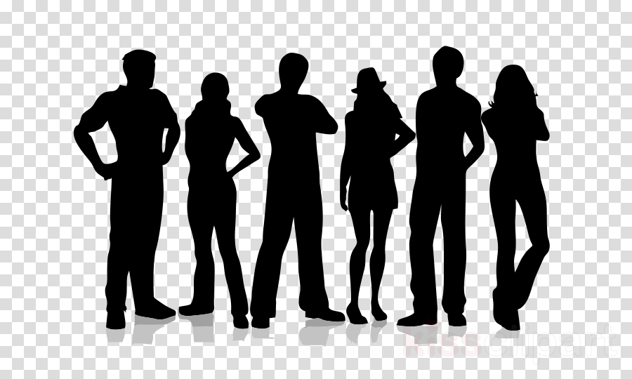 social group people silhouette standing community clipart.