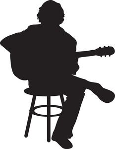 Guitar Player Clipart Image.