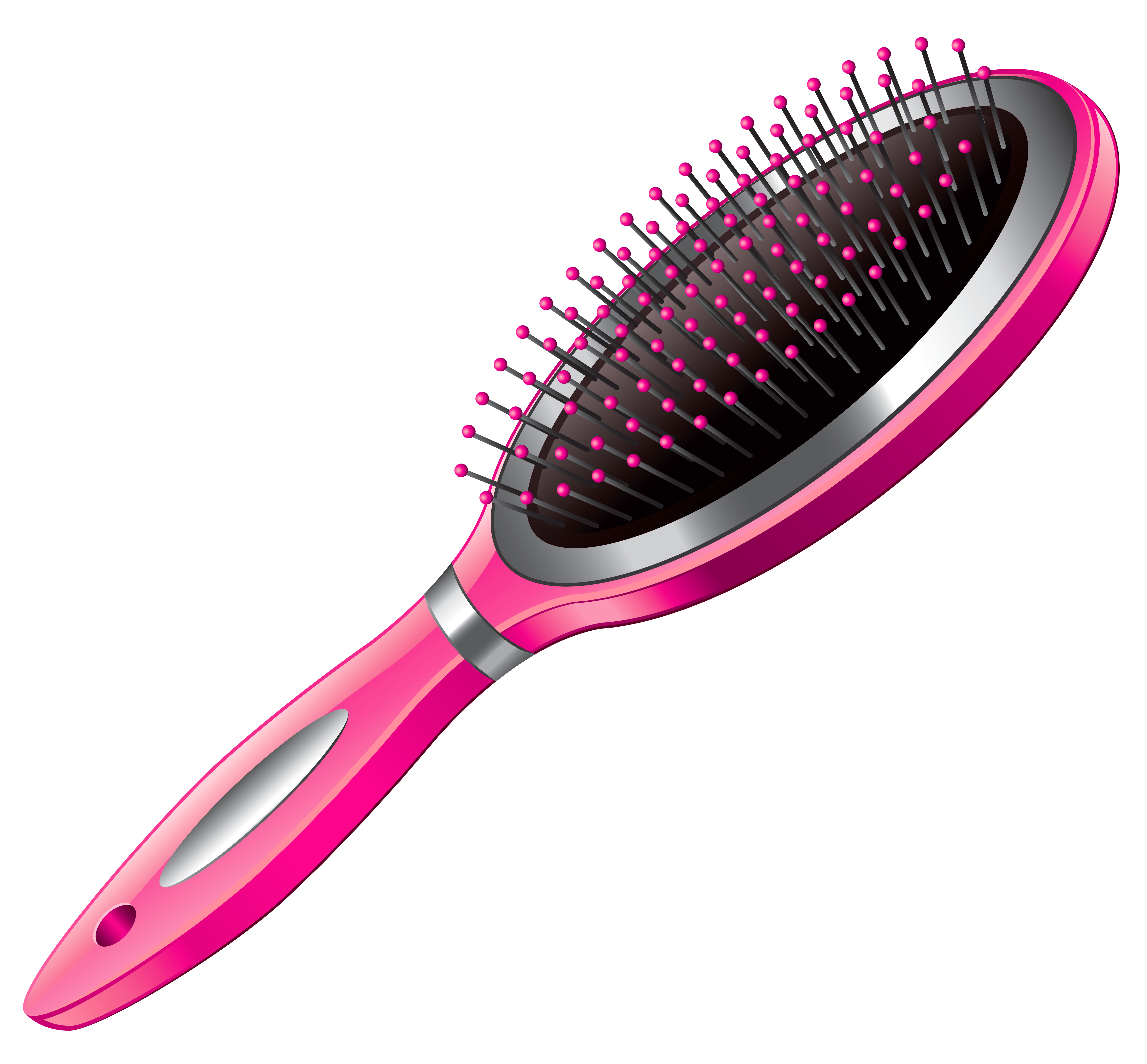 Pink Hair Brush Clipart.