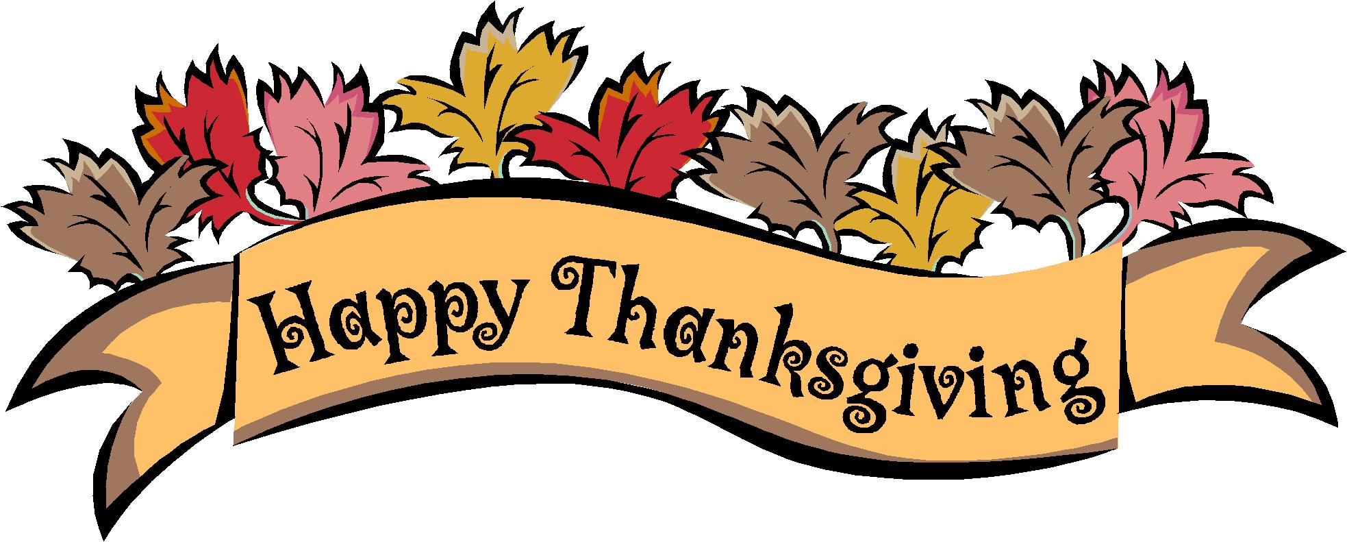 Happy Thanksgiving Banner Clipart.