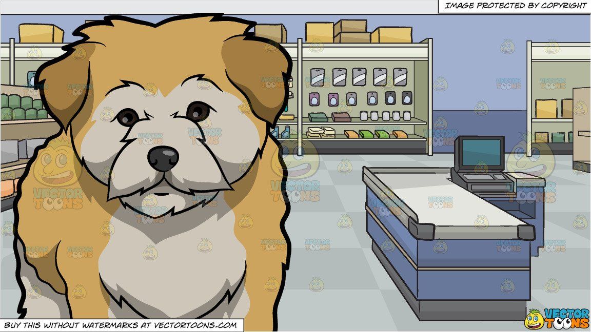 clipart #cartoon An Intrigued Morkie Dog and Inside A.