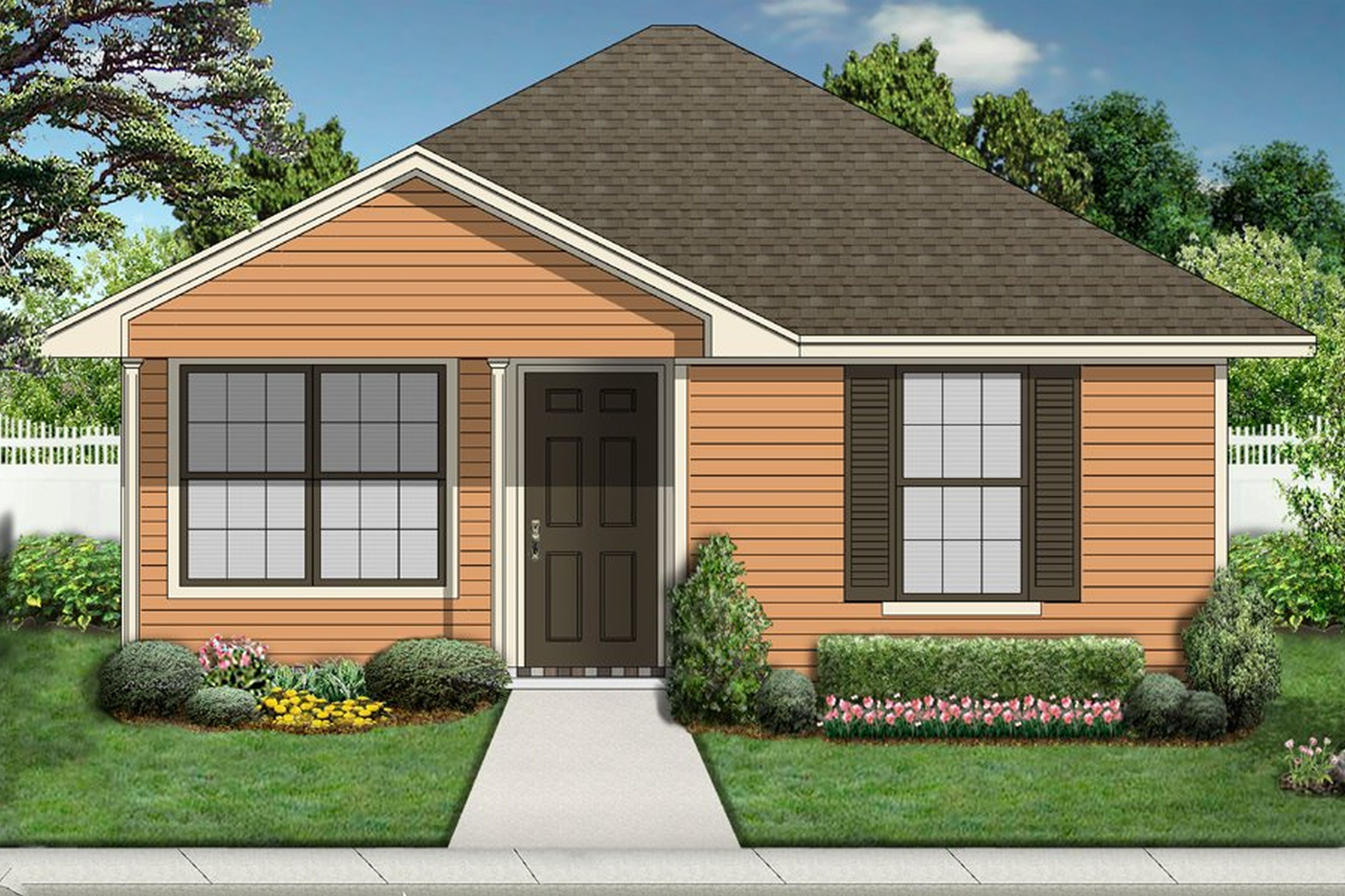 Simple House Front Clipart.