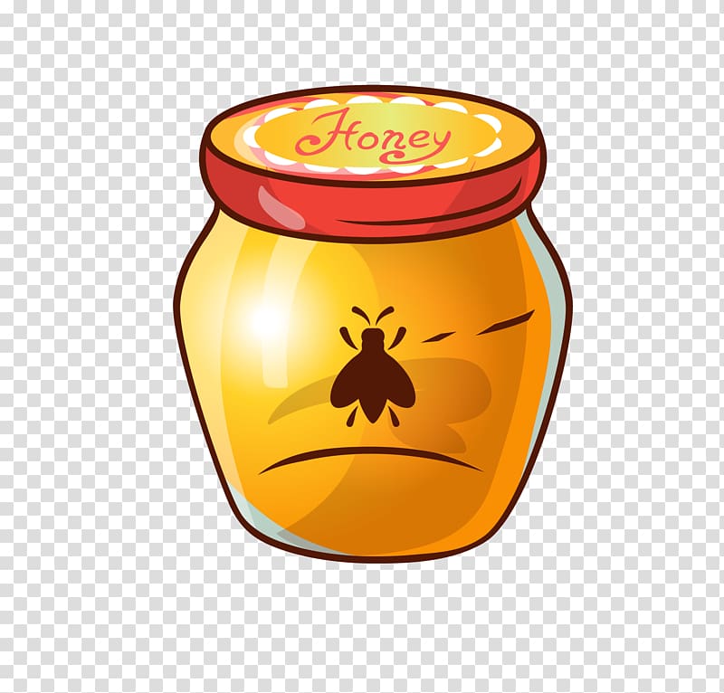 Honey bee Honey bee Jar, honey jar material transparent.
