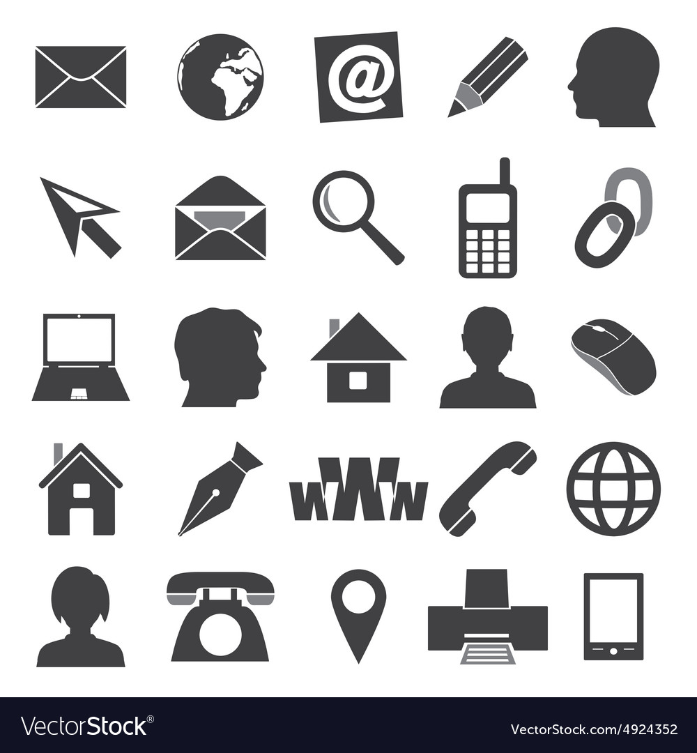 Simple icons for business card and everyday use.