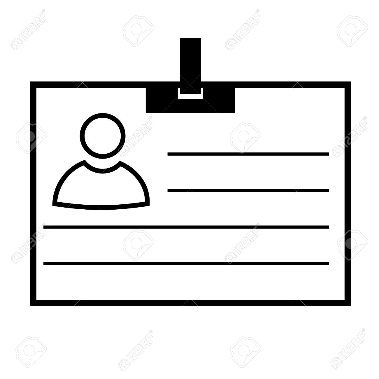 Id card line icon » Clipart Station.