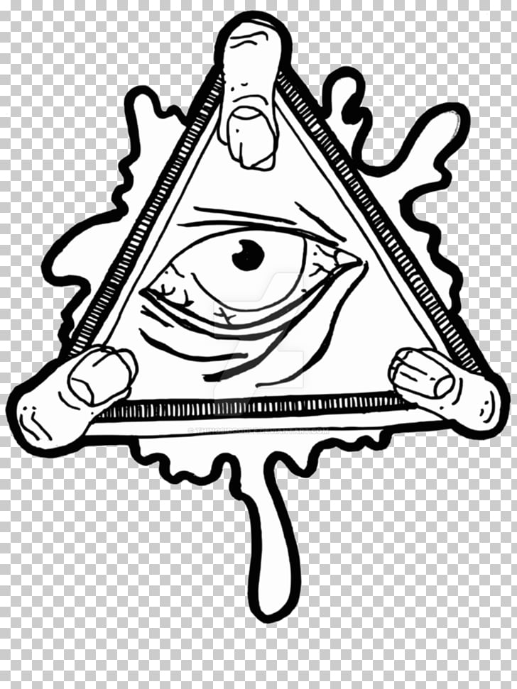Eye of Providence Illuminati Sticker Decal , all seeing PNG.