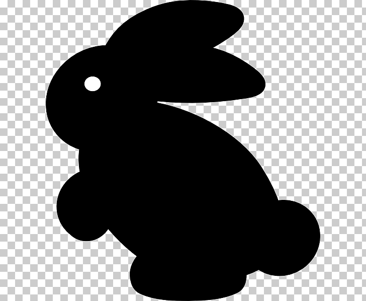White Rabbit Easter Bunny , Rabbit Silhouette s, black.