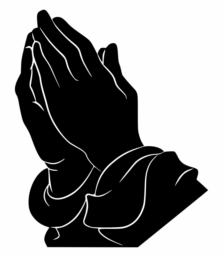 Download Free Png Black And White Praying Hands Clipart.