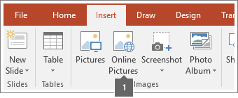 Add online pictures or clip art to your file.