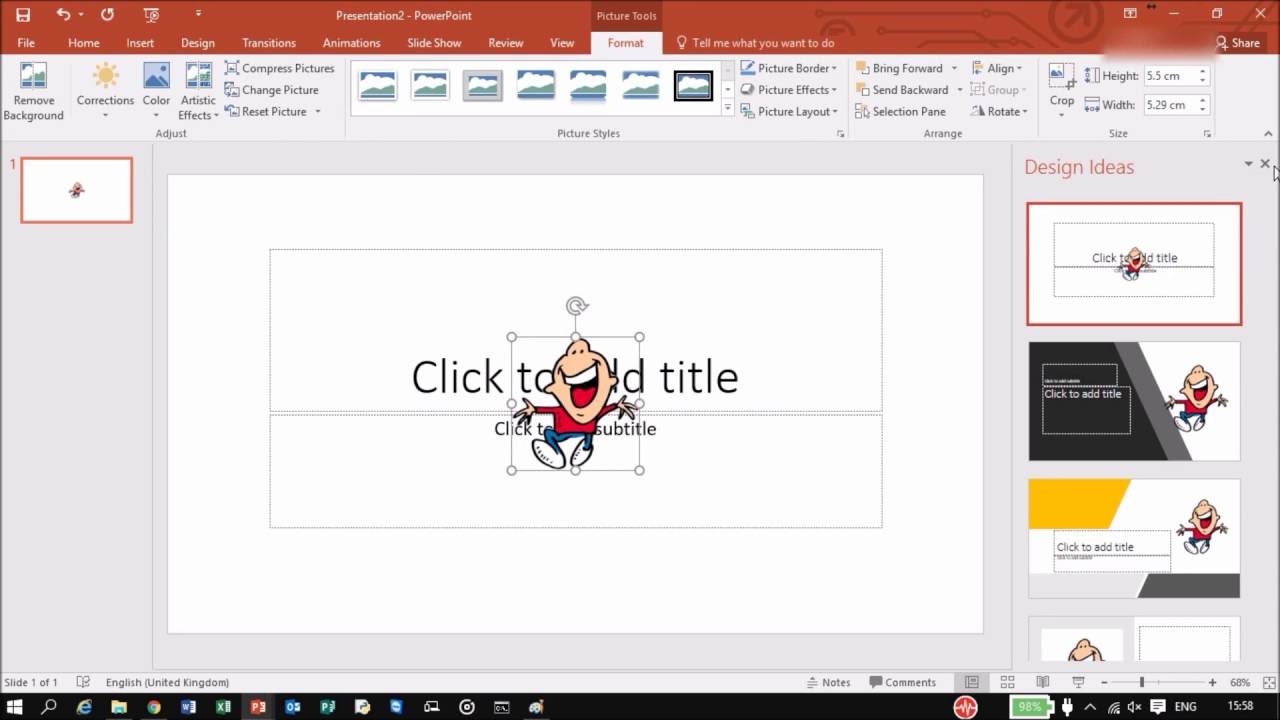 Inserting Clipart In Powerpoint 2013.