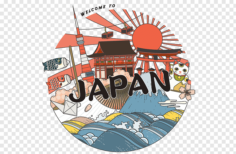 Japan, Mount Fuji Tourism Travel Tourist attraction Poster.