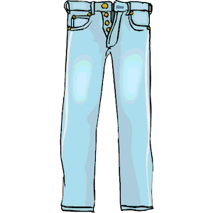 Clipart boy template blue jean pants.