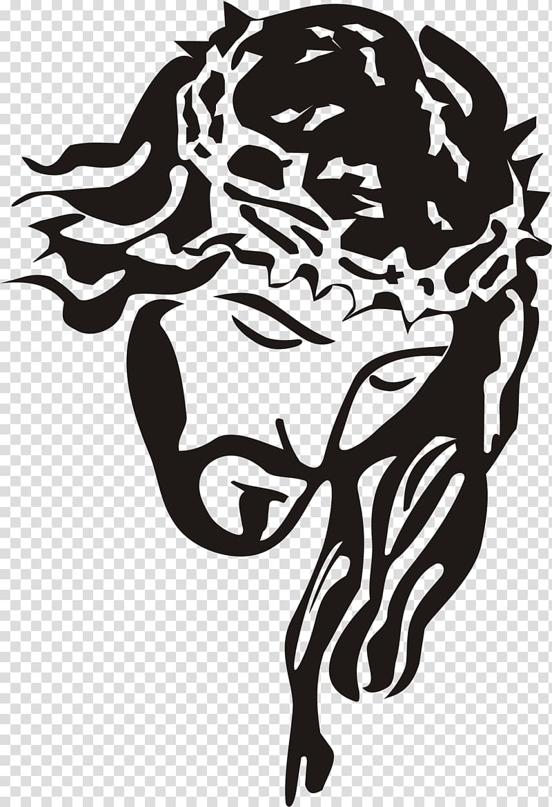 Jesus Christ illustration, Stencil , jesus christ transparent.