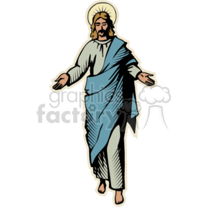 The Risen Christ clipart. Royalty.