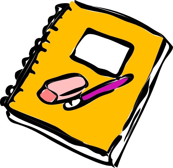 Pencil Eraser And Journal clip art Free vector in Open.