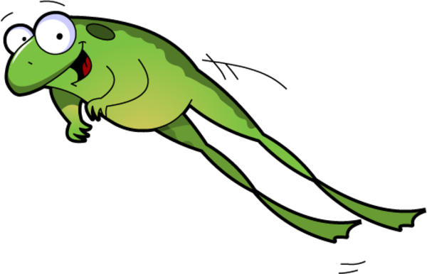 Free Clipart Frog Jumping.