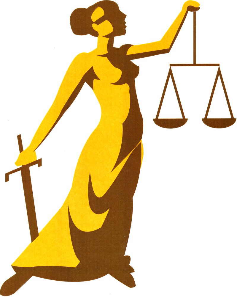 Lady justice vector clipart.