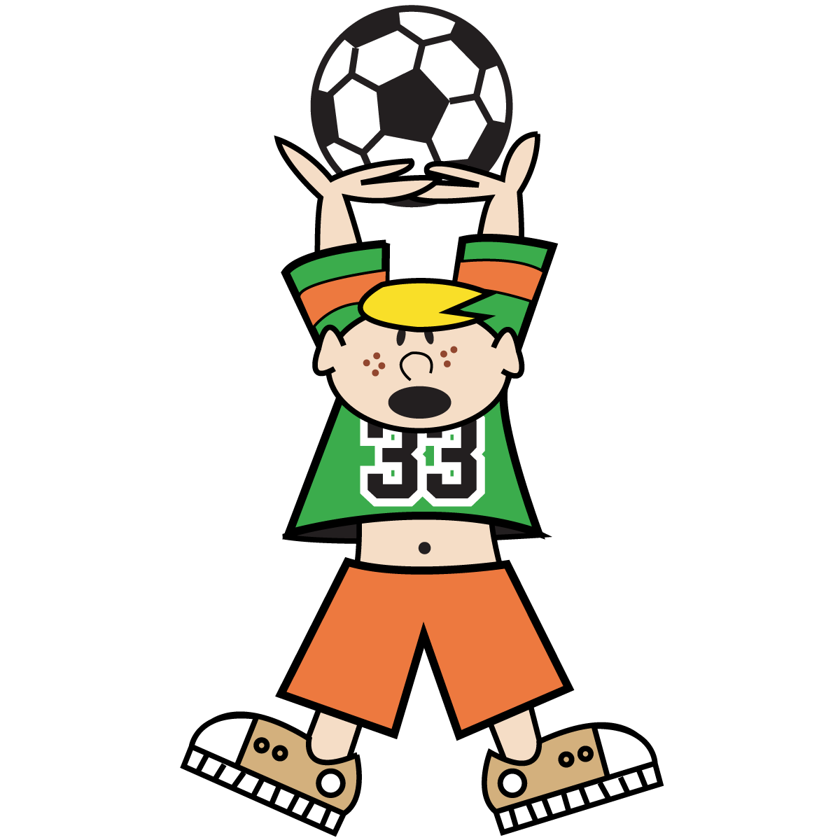 Kid Football Player Clipart.