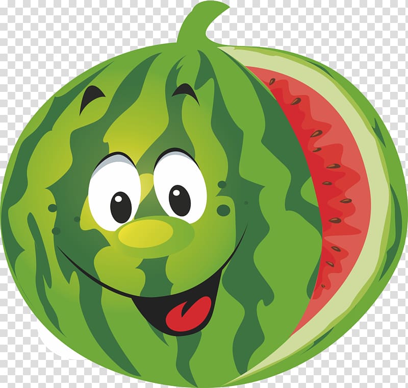Watermelon , Cartoon watermelon transparent background PNG.