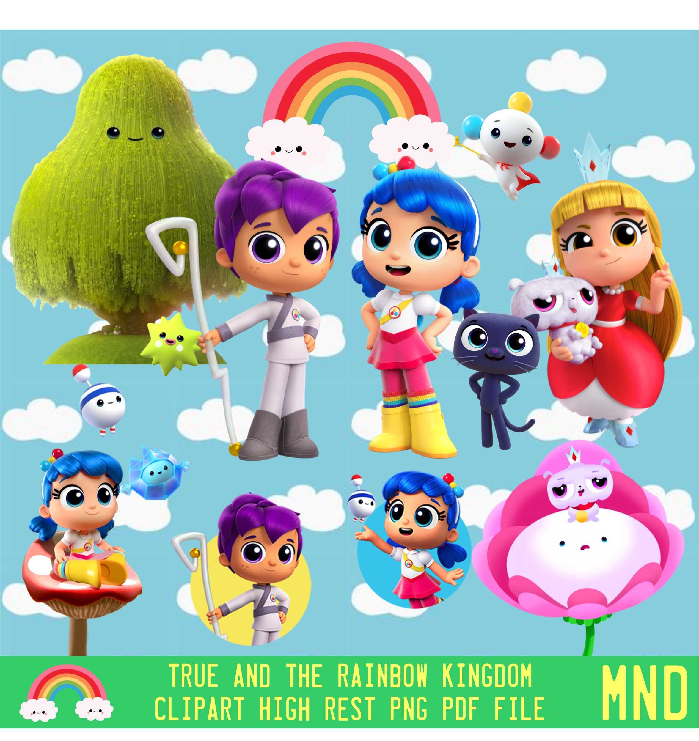 True And The Rainbow Kingdom Netflix Clipart Printable.