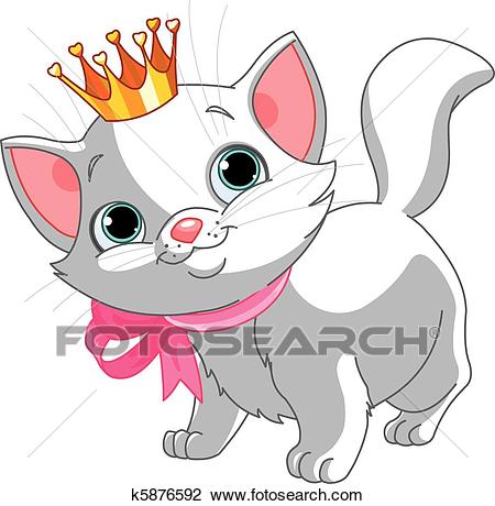 Kitten princess Clipart.