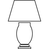 Lamp Clipart Black And White.