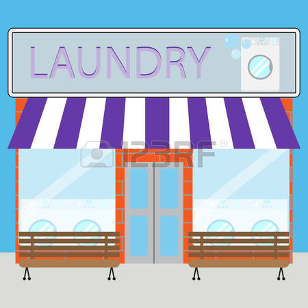 Laundry Shop Clipart.