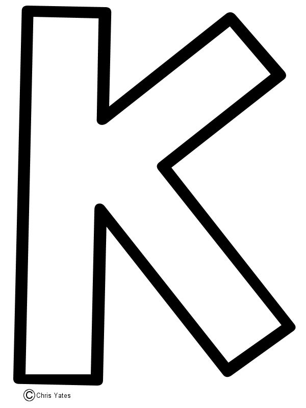 clipart letter k outline - Clipground