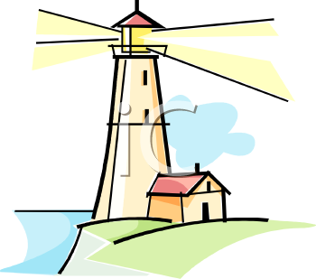 Lighthouse Silhouette Clip Art.